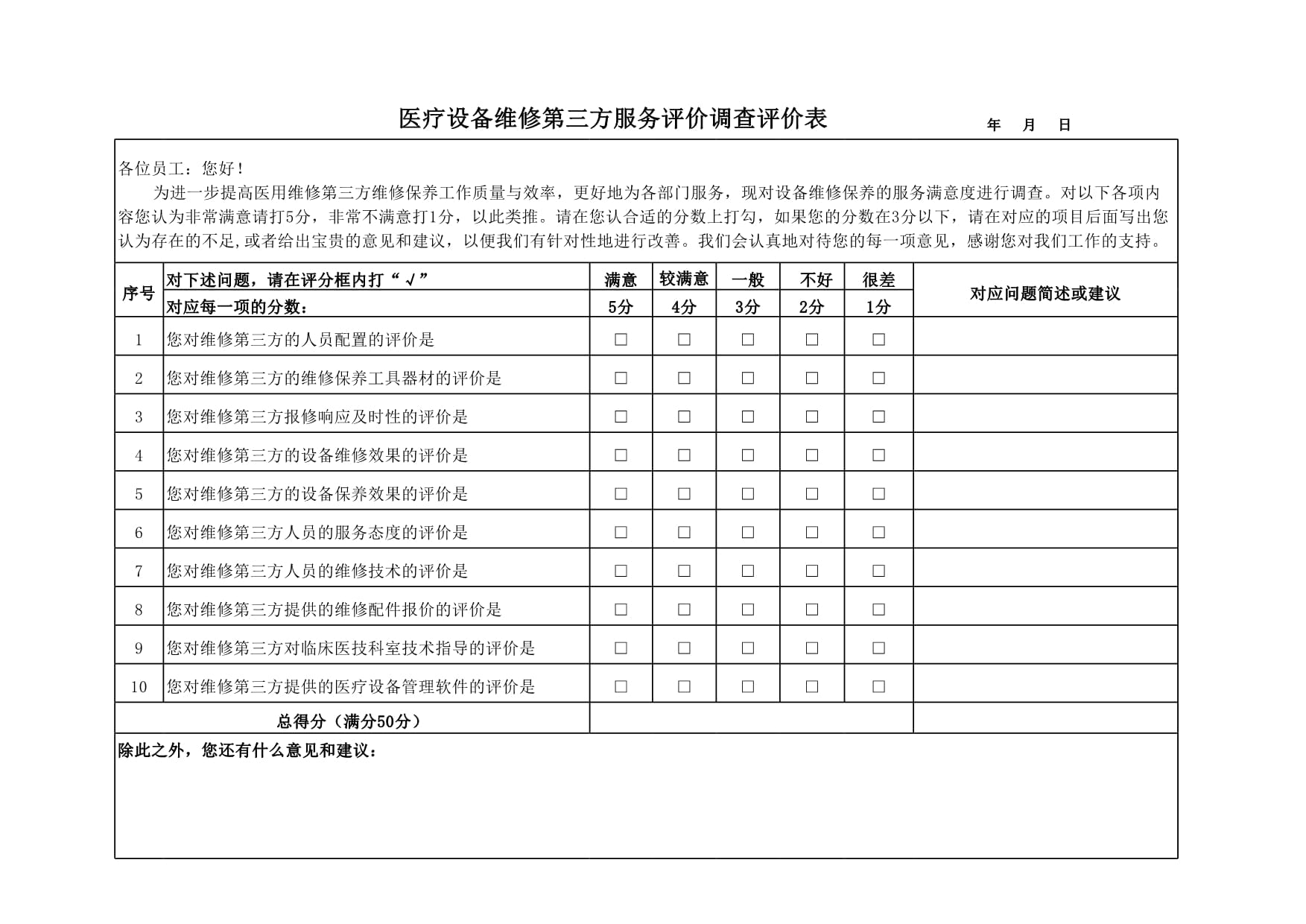 医疗设备维修第三方满意度调查分析——以方维科技为例
